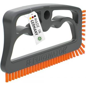 FUGINATOR&reg; Brosse &agrave; joints recycl&eacute;e gris/orange &ndash; Brosse de nettoyage pour le nettoyage des joints dans la salle de bain, les WC, la cuisine, etc. &ndash; Nettoyage des carreaux muraux et de sol &ndash; Brosse (Magazzini GM, neuf)