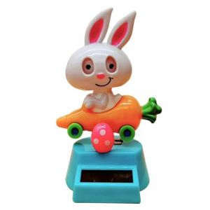 Rabbit Figurine Solaire Figurine Solaire Voiture, Figures De Jouets Solaires Jouet De Danse Solaire, Figurine Solaire Voiture Qui Bouge, Décoration De Tableau De Bord De Voiture (zoncy, neuf)