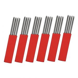 Warmhm Lot De 50 Lames De Microblading Acier Inoxydable Rouge Pour Sourcils Usage Professionnel Maquillage Permanent Aiguilles Microblading (Demetrius Rick, neuf)