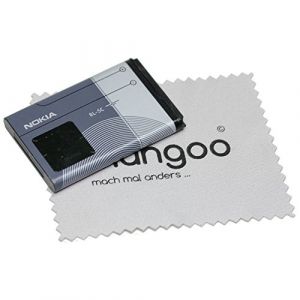 Batterie pour d'origine Nokia BL-5C pour Nokia Asha 205, Asha 205 DS, Asha 230, Asha 230 DS, C1-00, C1-01, C2-00, C2-01 C2-03, C2-06 avec Chiffon de Nettoyage mungoo (mobilschleuder, neuf)
