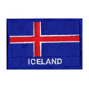 &Eacute;cusson Patche Islande Drapeau Islandais Scandinavie Patch Brod&eacute; A Coudre (Naga.Hitam, neuf)