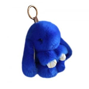 Doux Et Moelleux Lapin Porte - Clés Mignon En Peluche Lapin Porte - Cclés En Peluche Lapin Porte - Clés En Fausse Fourrure Porte - Clés Pompon Porte - Clés Décoration (Bleu foncé (18 cm)) (J&J Studio, neuf)