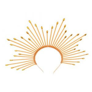 PENIKOKO Couronne D&eacute;esse Dor&eacute;e &agrave; Pointes Serre-t&ecirc;te Halo Style Grec pour Costume Halloween Accessoire Festival Femme Bandeau &Eacute;l&eacute;gant pour Cosplay et Mariage (xinshengzhan, neuf)