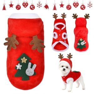 V&ecirc;tements pour Animaux Noel, Costume de No&euml;l pour Animal, Deguisement Noel Chien, Deguisement Chat Noel, Costume Noels pour Chat Chiens, Costumes d'animal de Compagnie de Noels Wapiti (Rouge L) (pengpenggo, neuf)