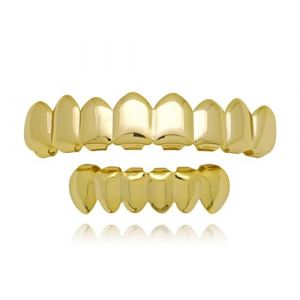 Qiwenr Hip Hop Teeth Barbecue, Hip Hop Grills Dents, Grills Dentaires, avec 2 Barres de Moulage en Silicone, Parfait Pour les Festivals de Musique, D&eacute;fil&eacute;s de Mode, Halloween, F&ecirc;tes, Cosplay (Axinyue, neuf)