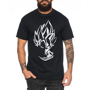 WhyKiki Super Son Goku T-Shirt pour Homme Dragon Master Son Ball Vegeta Turtle Roshi DB, Farbe2:Schwarz;Größe2:4XL (TeeKiki, neuf)
