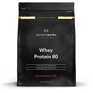 THE PROTEIN WORKS Whey Protéine 80 (Concentré) | 82% de protéines | Shake à faible teneur en sucre et à forte teneur en protéines | Chocolat Onctueux | 2kg (Slow blow deals, neuf)