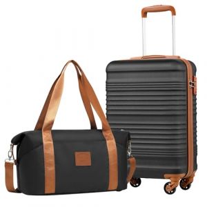 COOLIFE Ryanair Valise Cabine 55 x 35 x 20 et Bagage Cabine 40x20x25(20L), Bagages Cabine Bagage &agrave; Main Rigide avec Serrure TSA et 4 roulettes Jumel&eacute;es Adapt&eacute; Aux Voyages (Coolife EU Directly, neuf)