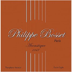 Jeu de cordes guitare acoustique Philippe Bosset Phosphore Bronze 10-47 (Boutikazik, neuf)