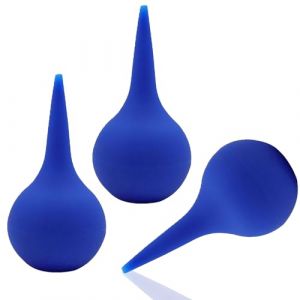 JXYER 3 PCS Poire Lavement Oreilles, Poire Oreille, Poire de Nettoyage D'oreille Doux, D&eacute;bouche oreille, Seringue oreill Utiliser pour Nettoyage, Sac Tiss&eacute; Poir6e Effil&eacute;e (Bleu 60 ML) (JEYXH, neuf)