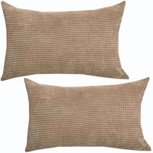 ZZDZW Taie d'oreiller 50x70,40x70,40x60 Rectangulaire Lot De 2 Extensible Housse De Coussin 40x80,60x80 Couverture Oreiller pour Canapé Maison Salon Chambre Decoration(Khaki,50x70 cm (Set of 2)) (Pooneeliff, neuf)