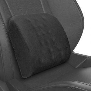 Quirlig Coussin Lombaire Voiture, Mousse à Mémoire de Forme Coussin Dos Voiture, Coussin de Soutien Lombaire Ergonomique, Soutien du Dos pour Voiture, Bureau Chaise, Housse Lavable, Noir (BERGMAN GROUP, neuf)