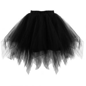 Aitsite Jupe Tulle Femme Ballet Tutu Danse, R&eacute;tro Jupe en Tulle Courte Femme, Classique Tutu en Tulle Jupe Courte Style Ann&eacute;es 80 Jupette Danse Convient pour Ann&eacute;es 50 Parties Aniversaire Carnaval (Philise, neuf)