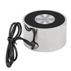 Électroaimant DC 24V 700N 154LB / 70Kg Ventouse de maintien d'aspiration Électro-aimant rond Cylindre de levage magnétique 59x34mm (Uxney -FR, neuf)