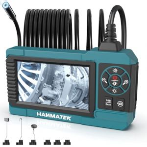 HANMATEK Endoscope Industriel, Écran TFT de 4,3 Pouces, Câble Flexible de 16,5 Pieds, Caméra de 8 mm avec lumières LED Réglables, Chargement USB-C, Autonomie de 4 Heures, Écran Rotatif à 180° IE01 (HANMATEK EU-Official store, neuf)