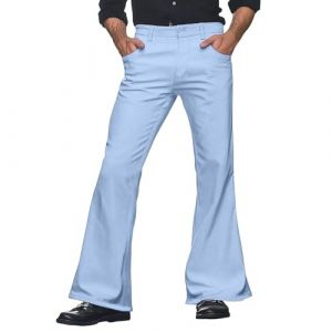 pvucpot Disco Pantalon À Pattes D'éléphant Homme Années 60, Déguisement Pantalon évasé Slim des Années 70, Pantalon à Pattes d'eph, Disco Fever, Carnaval Pantalon Cargo Homme Casual Coupe Ajustée (goodups, neuf)