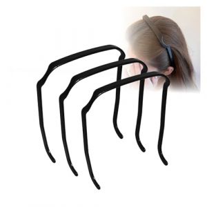 Lunettes de soleil invisibles, serre-têtes carrés, bandeau épais et bouclé, for femmes et hommes (marron et noir (3 pièces), grande taille)(Black(3pc)) (xinzhijia, neuf)