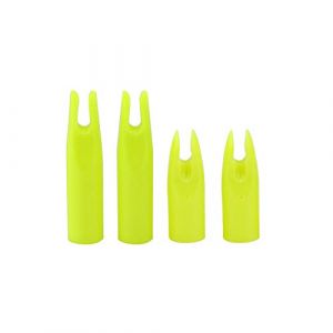 ZSHJG 50Pcs Tir &agrave; l'arc Fl&egrave;che Encoche Encoche de la Fl&egrave;che en Plastique Arrow Nocks de Remplacement pour Les fl&egrave;ches Accessoires (Jaune, ID: 7mm) (Traveling Shop, neuf)