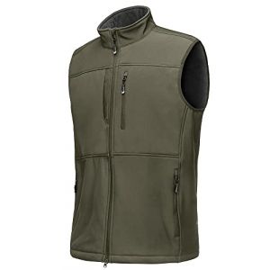 33,000ft Gilet Softshell pour Homme, Veste Sans Manches L&eacute;g&egrave;re et Respirante, Coupe-vent pour Voyage, Randonn&eacute;e, Course &agrave; Pied, Golf Vert Olive XXXL (33,000ft EU Direct, neuf)