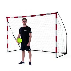 QUICKPLAY Cage Handball Portable 3 x 2 m &ndash; But de Handball de Taille Officielle avec Base Lest&eacute;e et Pieds Caoutchouc, Bas&eacute; sur la Technologie KICKSTER &ndash; Entrainement en Salle &ndash; Sac de Transport (EU QUICKPLAY, neuf)