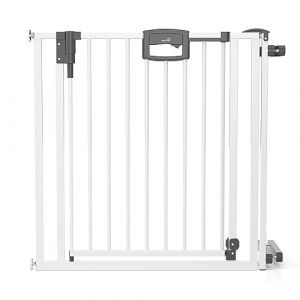 Barrière de Sécurité Enfant Easylock - Barrière Escalier sans Perçage - Barrière Chien et Enfant - Barrière Sécurité Bébé et Animaux (108,5 cm - 116,5 cm(Accessoires pour escalier)) (Geuther, neuf)