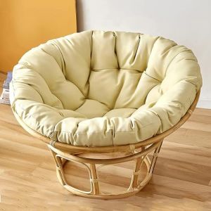 KIUGOP Papasan Coussin de chaise rond Beige 120 x 120 cm (caoguanghuaiamz, neuf)