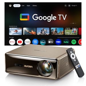 Aurzen EAZZE D1 Max Vid&eacute;oprojecteur 4K Support&eacute;e avec Google TV 14.0 ＆ Netflix, 1000 ANSI, MEMC, Auto Focus/Keystone, Audio DoIby 20W, WiFi/Bluetooth, Home Cin&eacute;ma (Aurzen Direct, neuf)