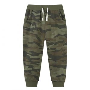 Mjjsk Pantalon de jogging d&eacute;contract&eacute; et &eacute;l&eacute;gant pour gar&ccedil;ons Camouflage Pantalon de jogging pour enfants Pantalon de sport en poly&eacute;thyl&egrave;ne Pantalon de surv&ecirc;tement confortable pour enfants, Vert, 6 (Mjjsk, neuf)