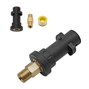 DERASL Coupleur de Filetage Mâle, 1/4" Femelle Cannon à Mousse Connecteur,Adaptateur Mâle pour Les Nettoyeurs à Pression Automobiles Compatible avec Karcher K-Series K2/K3/K4/K5/K6/K7. (DERASL-FR, neuf)