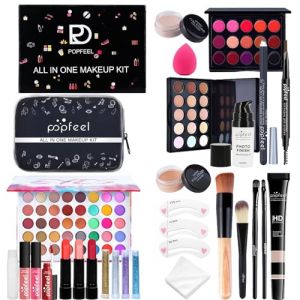 Kit de maquillage pour débutants, ensemble de maquillage complet pour le visage,Kit de maquillage de voyage 27 pièces/ensemble pour femmes | Pack de maquillage professionnel Kit de maquillage, kit (Dalea, neuf)