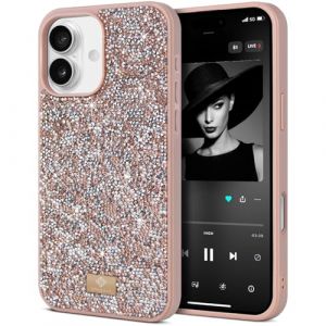 BEZ&reg; Coque pour iPhone 16 Plus Paillette, Coque Compatible avec iPhone 16 Plus Glitter, Coque Series de Etuis avec Bling & Co., &Eacute;tui en Diamant Etincelant et &agrave; Cristal Bling, Beige Toscan (TheBlingZ., neuf)