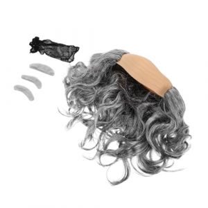 Gatuida Postiche &agrave; T&ecirc;te Ras&eacute;e Ondul&eacute;e 3 Pi&egrave;ces avec Moustache et Sourcils Synth&eacute;tiques pour Homme Adulte Costume D&eacute;guisement Halloween F&ecirc;te (Brandon Zou, neuf)