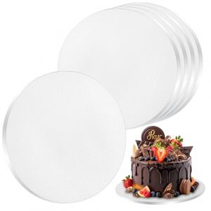Aurinovellia 5 Pi&egrave;ces Cake Board, Plateau G&acirc;teau Rond 30 cm x 12 mm, Semelle G&acirc;teau Blanche, Support G&acirc;teau R&eacute;utilisable, Disque Gateau, Planches &agrave; G&acirc;teau pour Mariage, Anniversaire et F&ecirc;te (AurinovelliaStore, neuf)