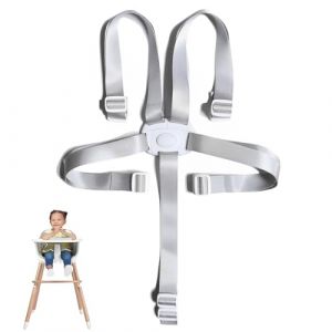 Harnais Chaise Haute, Harnais 5 Points pour Poussette, R&eacute;glable Sangle Chaise Haute Bebe, Sangles de S&eacute;curit&eacute; Universel Ceinture Rechange Adaptable pour Chaise Haute et Poussette (puerrunlanshuoshangmaoyouxiangongsi, neuf)