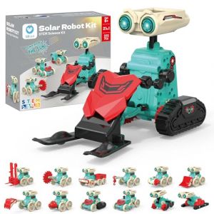 Sillbird Robot Solaire pour Enfant, 21 en 1 Robot Solaire Kit &Eacute;ducatif, Energie Solaire et Batterie Double DIY Cadeau pour Les Gar&ccedil;ons de 8 9 10 11 12 13 Ans (211Pi&egrave;ces) (Sillbird FR Store, neuf)