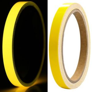1 Rouleau Fluorescent,Bande Fluorescente Autocollante,Autocollant Fluorescent,Autocollant,Ruban Fluorescent Adhesif,pour Utilisation sur Scènes,Escaliers,Couloirs,Panneaux de Sortie,5m * 10mm(Jaune) (shijiejieshidianzigg4, neuf)