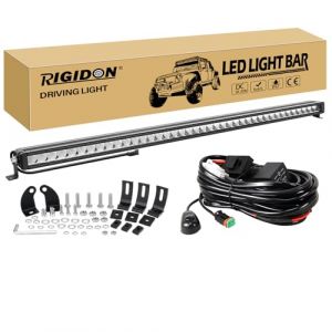 RIGIDON 44 Pouces 111 cm 120W 12000LM Slim Barre de Led 4x4 avec 12v faisceau kit, Straight light bar, Barres lumineuse leds pour offroad V&eacute;hicules Voiture camions ATV UTE, 6000K feu antibrouillard (Sanyue-EU, neuf)