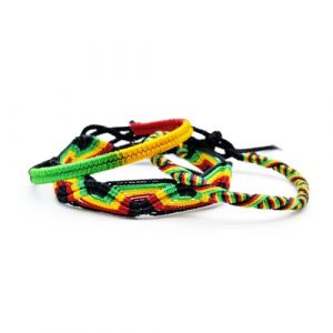 Bracelet élastique Rasta, Drapeau Rasta, Hippie, BOD Marley, Jamaïque (BisuteriaDeModa, neuf)