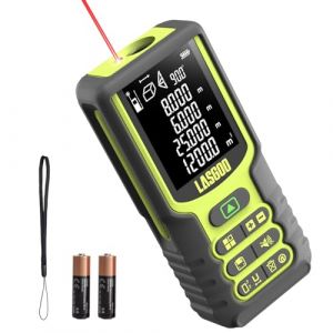 Télémètre Laser, LASGOO 100m/328ft Mètre Laser avec Capteur d'angle, Unités Multiples Ft/in/M, écran LCD rétroéclairé, Modes Longueur/Surface/Volume/Pythagoricien, Batterie Incluse (LasGoo Direct, neuf)