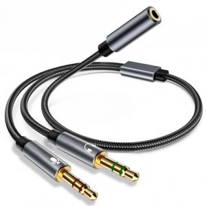Avigers Adaptateur Jack Audio St&eacute;r&eacute;o 3,5mm, Audio Double Jack Adaptateur Splitter Y Micro Casque, 3.5mm Femelle &agrave; 2 Dual 3.5mm M&acirc;le pour Gaming Headset, Earphone, Speaker, Desktop, Laptop, PS4 (JIANCHANG UK, neuf)