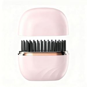 Mini lisseur &agrave; cheveux, mini peigne lisseur sans fil 2 en 1 avec 3 r&eacute;glages de temp&eacute;rature, chauffe rapide en 30 secondes, pour femmes, tous types de cheveux, id&eacute;al pour les voyages et la maison(Pink) (DJMAW, neuf)