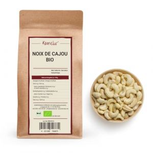 Kamelur Aliment cru noix de cajou BIO de cajou entières, non traitées et sans additifs issues de l'agriculture biologique contrôlée 1 kg (Lot de 1) (KONTORHAUS GÖRICKE UG, neuf)