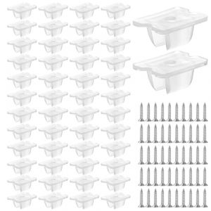 Tulov Lot de 100 clips de fixation pour bande LED - Support de montage étanche pour bandes lumineuses LED en silicone de 5 à 6 mm - Clips de fixation avec 100 vis - Blanc - Stable et résistant aux UV (JIAYIDE, neuf)