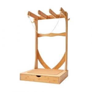 VEVOR Support Vertical pour Planches de Surf, Support en Bois &agrave; 3 Niveaux pour Rangement et Exposition, Organiseur Autonome avec Crochets de Suspension et Rembourrage en li&egrave;ge, pour Skis, kitesurfs (VEVOR Direct Store FR, neuf)