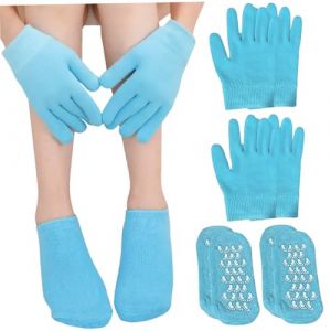 Chaussettes hydratantes 20 paires de masques pour les mains Gants et chaussettes hydratants gants et hydratants pour les pieds les mains en fil de coton (ZHAOggGDF, neuf)