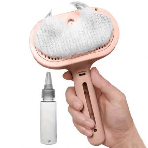 Brosse à vapeur pour chats | Brosse à vapeur pour animaux de compagnie ergonomique autonettoyante, vapeur douce avec réservoir de grande capacité, outil de défrisage, peigne de brumisation et de (yicshu, neuf)