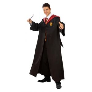 Funidelia D&eacute;guisement Officiel Harry Potter - Gryffondor pour homme et femme, Inclut: Cape avec capuche avec &eacute;cusson imprim&eacute;, Taille S - Tenue pour adultes pour f&ecirc;tes, Carnaval et Halloween (Funidelia FR-BE-LU, neuf)