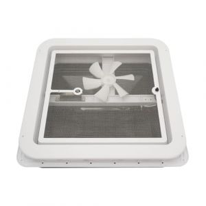 MINRS Lucarne de toit, fen&ecirc;tre de toit, 42 x 42 cm, avec brise-vue et ventilateur, anti-moustique, respirante, pour caravane, camping-car, noir et blanc (Linrsy, neuf)