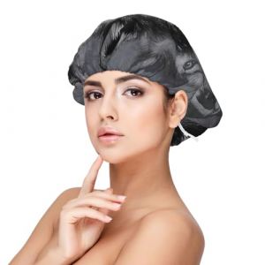 Loup imprimé en 3D,Bonnet de nuit en satin pour adulte - Bonnet de nuit élastique pour femme, couvre-cheveux de nuit (lfjshop, neuf)