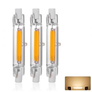 G&eacute;n&eacute;rique R7s LED 78mm 15W Dimmable, Blanc Chaud 3000K, 1500LM, 15W Lin&eacute;aire Ampoule Remplacer Halog&egrave;ne J78 150W, &Eacute;clairage &agrave; 360 Degr&eacute;s, OCB R7S LED 78mm pour Couloirs et Appliques Murales, 3 Pi&egrave;ces (YAOLINSHANGMAO, neuf)